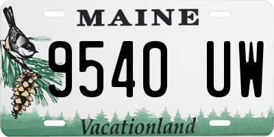 ME license plate 9540UW