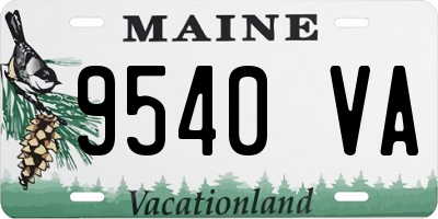 ME license plate 9540VA