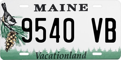 ME license plate 9540VB