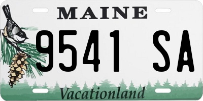 ME license plate 9541SA