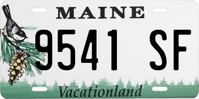 ME license plate 9541SF