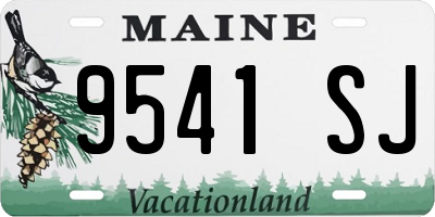 ME license plate 9541SJ