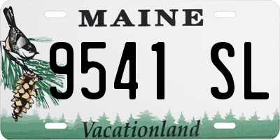 ME license plate 9541SL