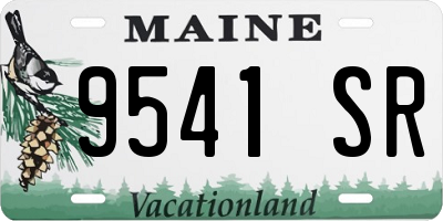 ME license plate 9541SR