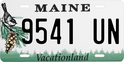ME license plate 9541UN