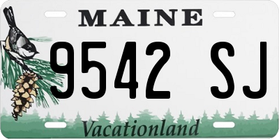 ME license plate 9542SJ