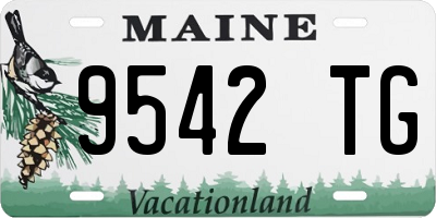 ME license plate 9542TG