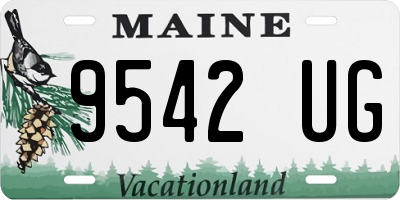 ME license plate 9542UG