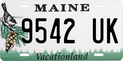ME license plate 9542UK