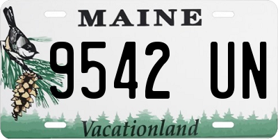ME license plate 9542UN