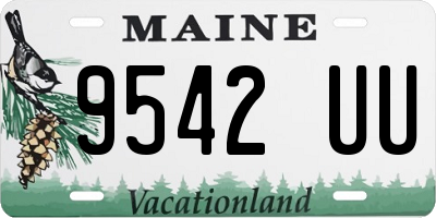 ME license plate 9542UU