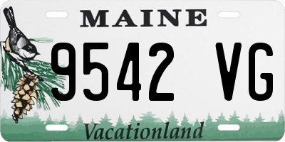 ME license plate 9542VG