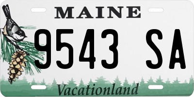 ME license plate 9543SA