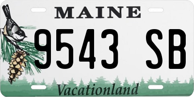 ME license plate 9543SB