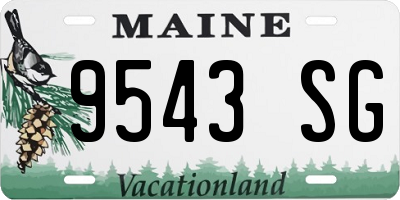 ME license plate 9543SG