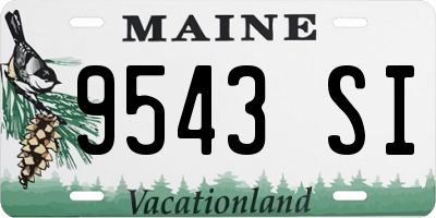 ME license plate 9543SI