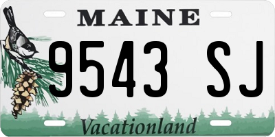 ME license plate 9543SJ