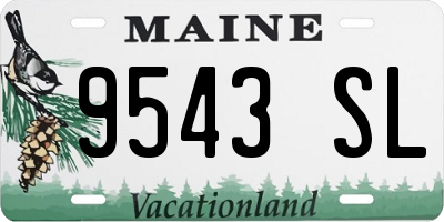 ME license plate 9543SL