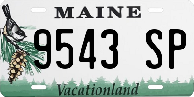 ME license plate 9543SP