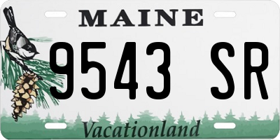 ME license plate 9543SR