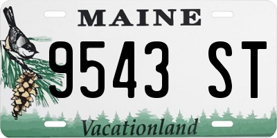 ME license plate 9543ST