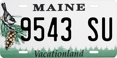 ME license plate 9543SU