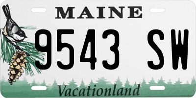 ME license plate 9543SW