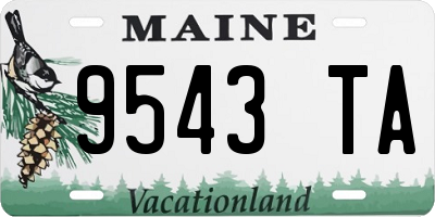 ME license plate 9543TA