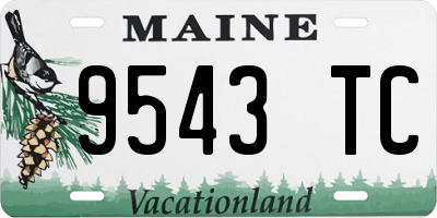 ME license plate 9543TC