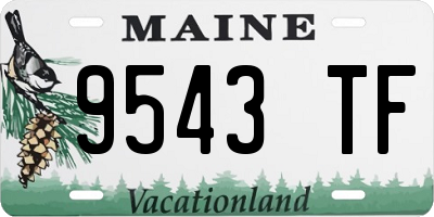 ME license plate 9543TF