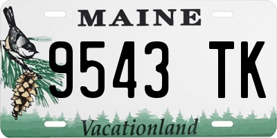 ME license plate 9543TK