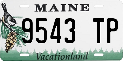 ME license plate 9543TP