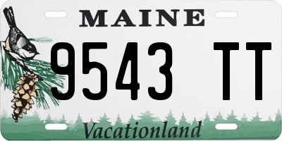 ME license plate 9543TT