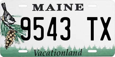 ME license plate 9543TX