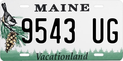 ME license plate 9543UG