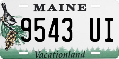 ME license plate 9543UI