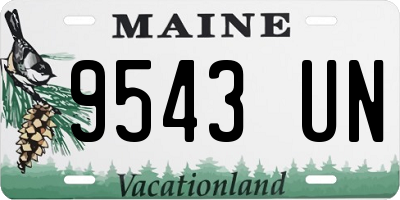 ME license plate 9543UN