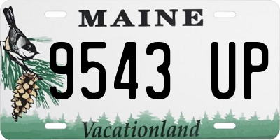 ME license plate 9543UP
