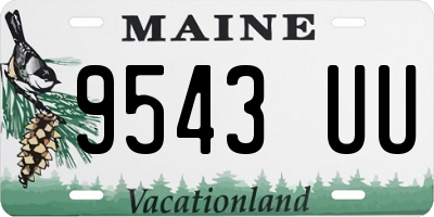 ME license plate 9543UU