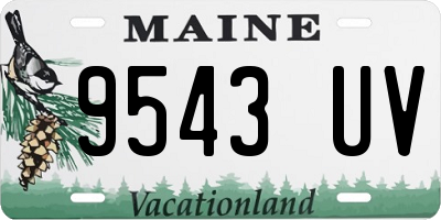 ME license plate 9543UV