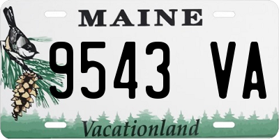ME license plate 9543VA