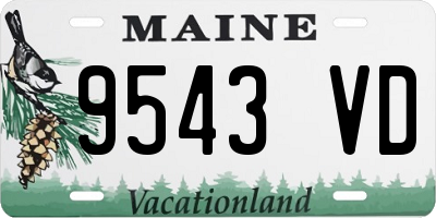 ME license plate 9543VD