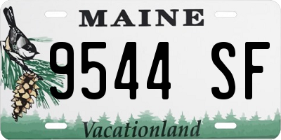 ME license plate 9544SF