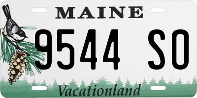 ME license plate 9544SO