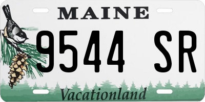 ME license plate 9544SR