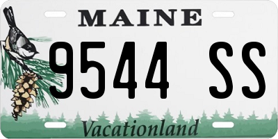 ME license plate 9544SS