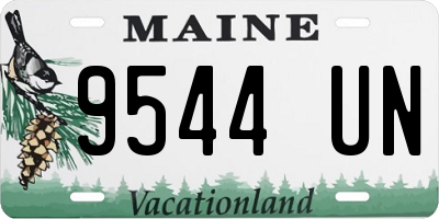 ME license plate 9544UN