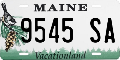 ME license plate 9545SA