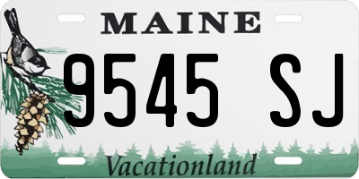 ME license plate 9545SJ