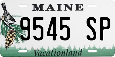 ME license plate 9545SP